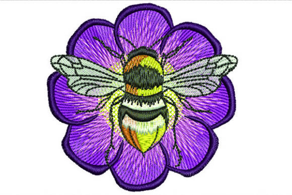 Bee on Flower Embroidery Review