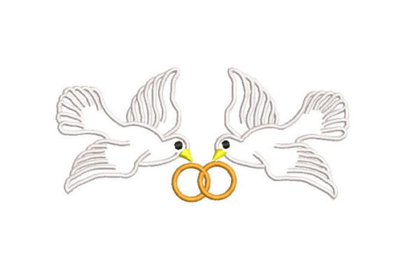 Doves with Wedding Rings Embroidery Review