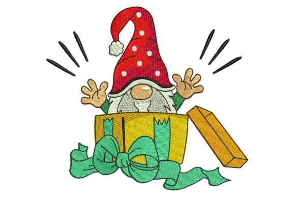 Gift Box Gnome Embroidery Design Review