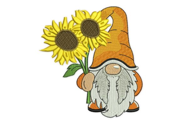 Gnome with Sunflowers Embroidery Review