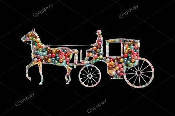 Horse Cart Beads Colorful Embroidery Review