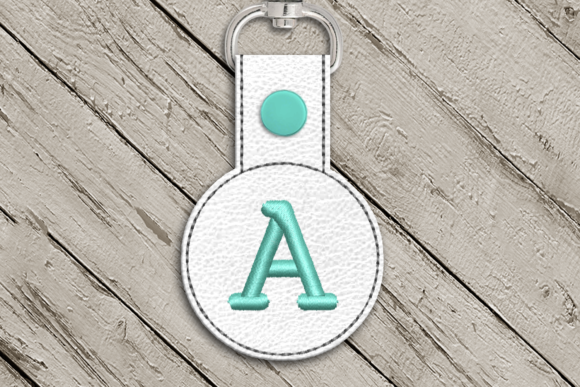 Letter A ITH Round Key Fob Applique Review