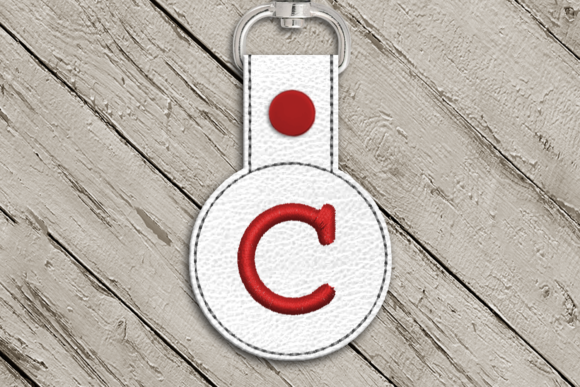 Letter C ITH Round Key Fob Applique Review