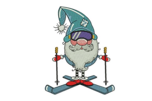 Skiing Christmas Gnome Embroidery Review