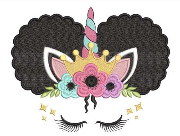 Unicorn Afro Puffs Princess Embroidery Review