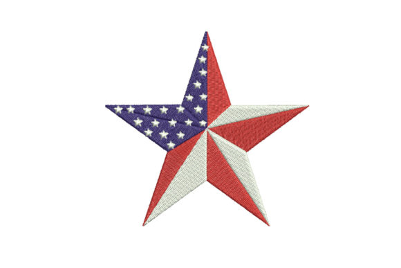 USA Patriotic Star Shaped Flag Embroidery Review